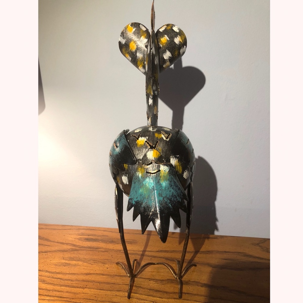 🎉HP🎉🆕 16” Metal Chicken Sculpture Decor Tea Light Holder - Picture 3 of 5